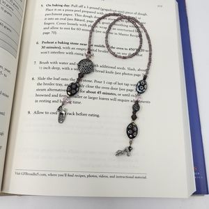 Beaded Bookmark CellPhone High‎ Heel Charm Purple